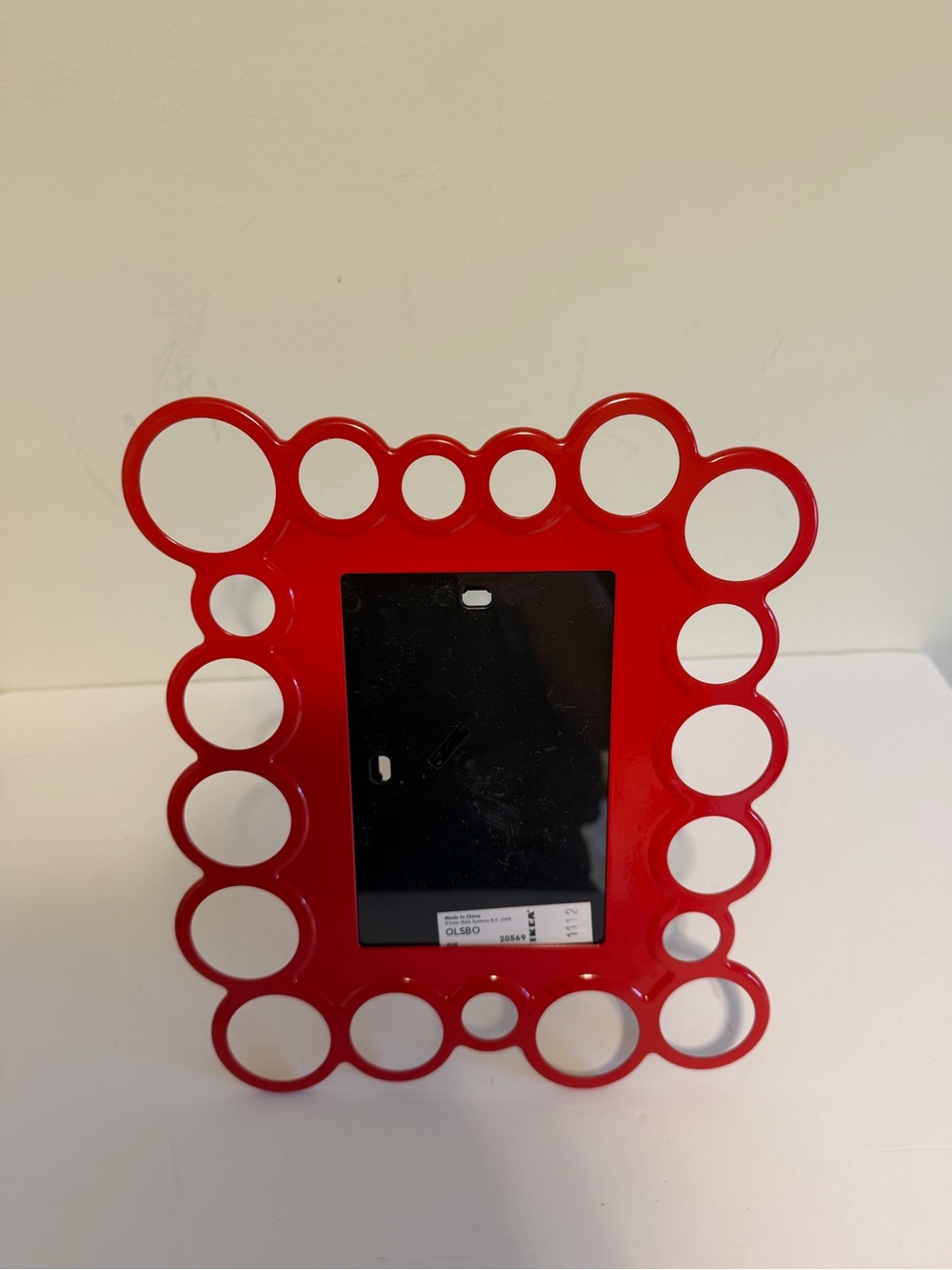 Vintage 90s IKEA Olsbo Red Bubble Frame | Retro Y2K Postmodern Memphis Style